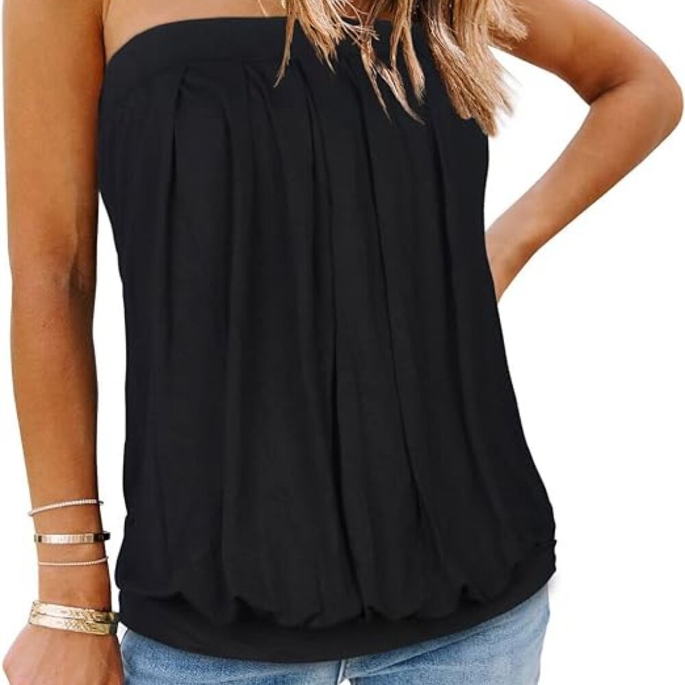 Womens Bandeau Top - Size XL - Black  - NWOT